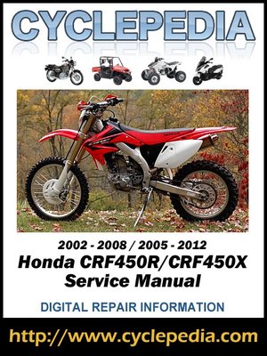 cover image of Honda CRF450R CRF450X 2002-2009 Service Manual